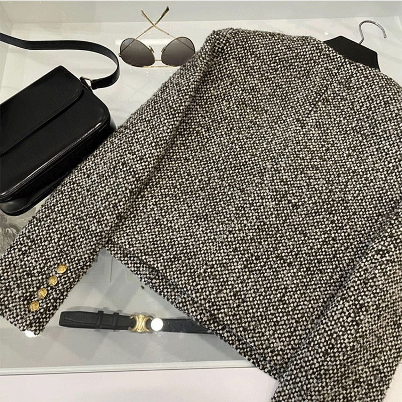LUXURY CHIC TWEED WOOLEN COAT 🧥