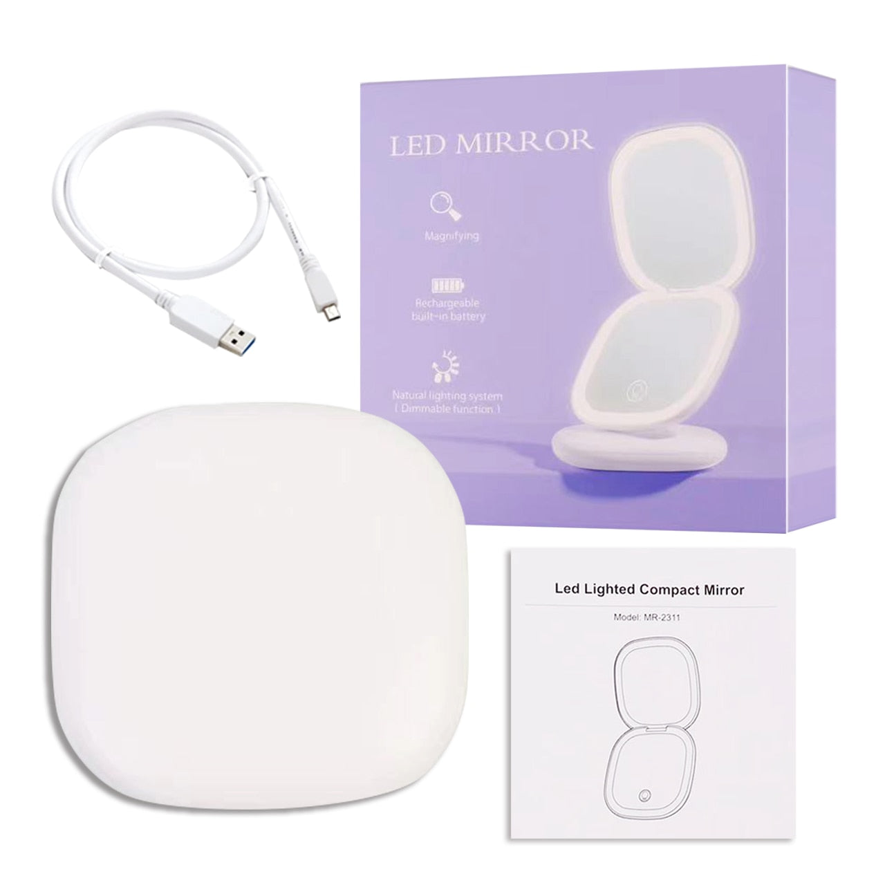 MINI COMPACT LED MAKEUP MIRROR