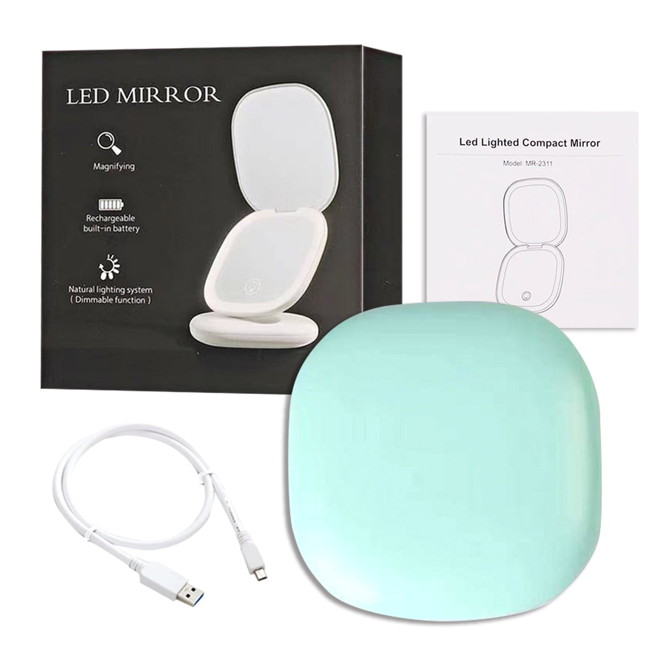MINI COMPACT LED MAKEUP MIRROR