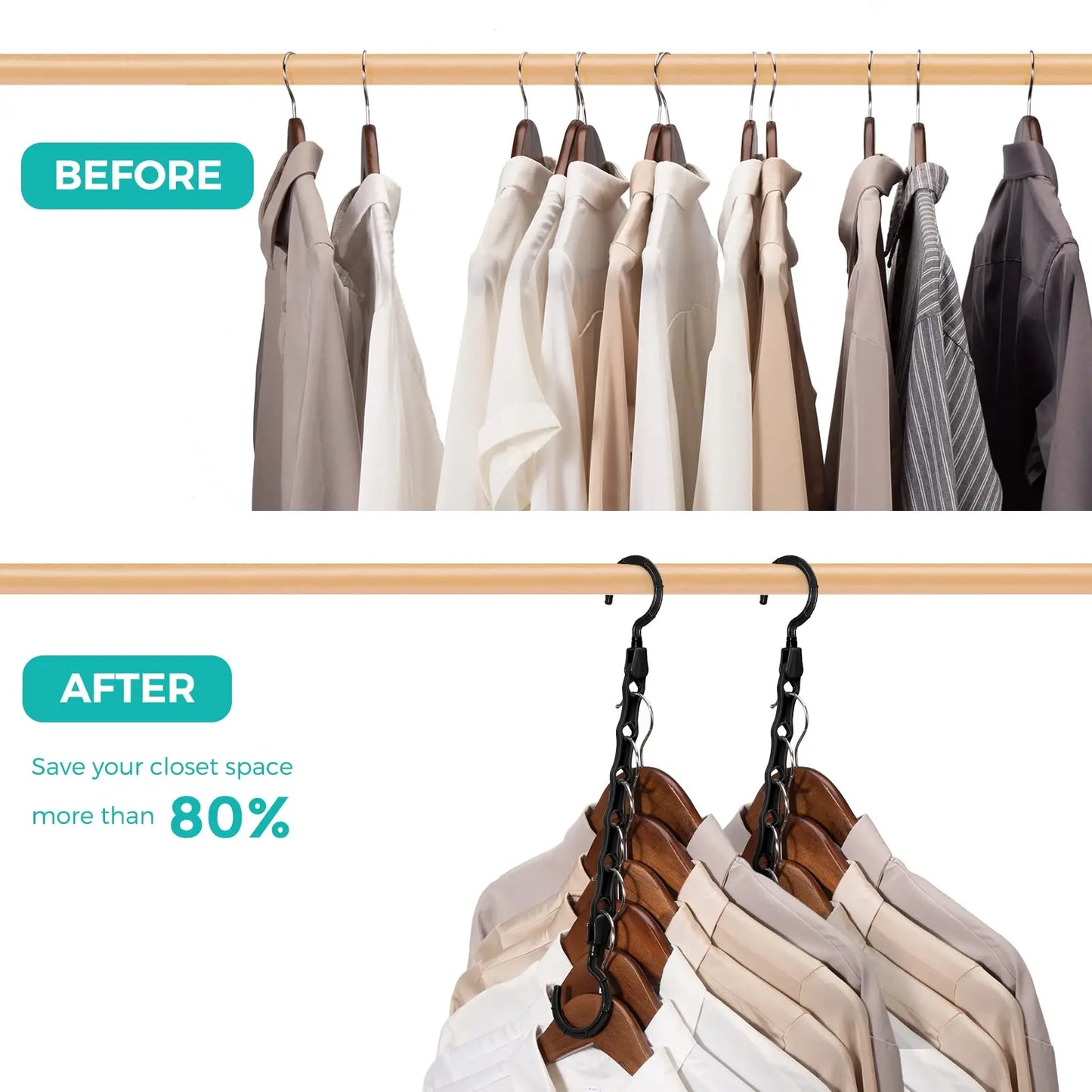 10 Pcs SPACE SAVING MAGIC HANGERS