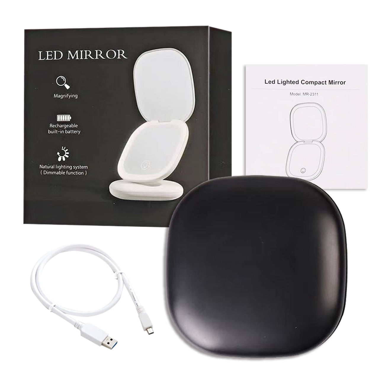 MINI COMPACT LED MAKEUP MIRROR
