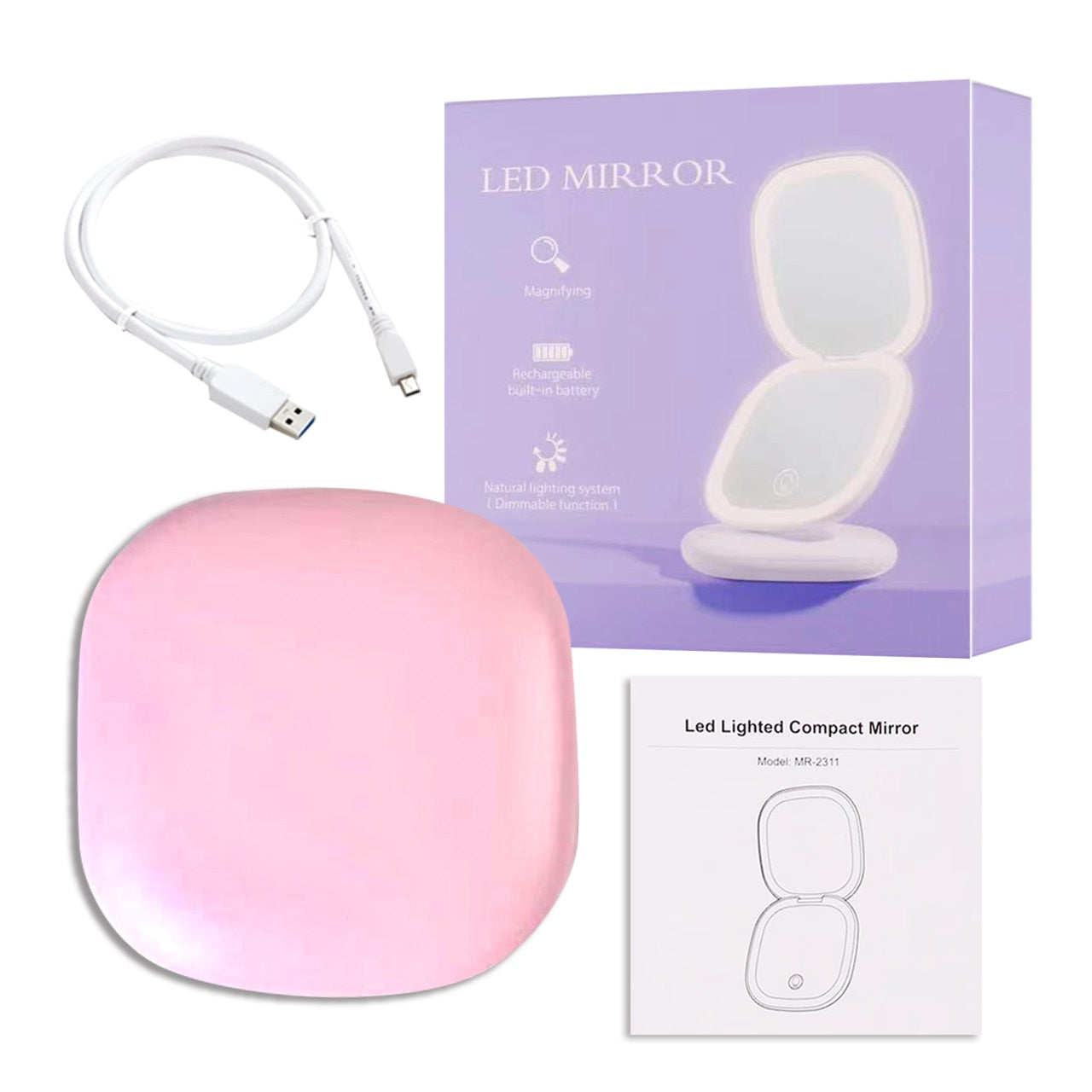 MINI COMPACT LED MAKEUP MIRROR