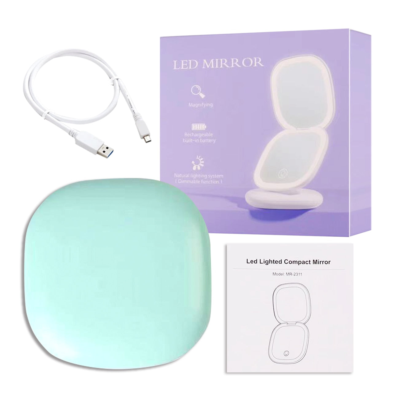 MINI COMPACT LED MAKEUP MIRROR