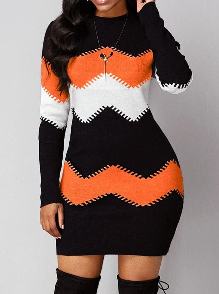 SLIM KNITTED BODYCON MINI DRESS