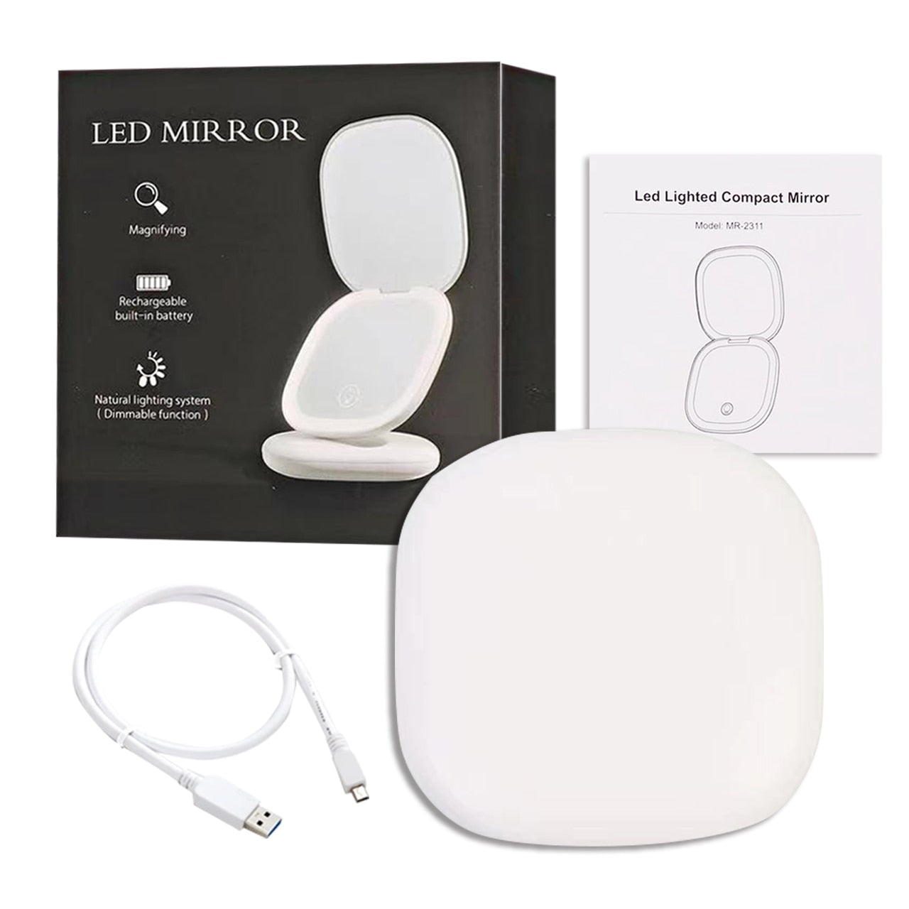 MINI COMPACT LED MAKEUP MIRROR