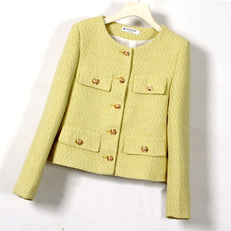 LUXURY CHIC TWEED WOOLEN COAT 🧥