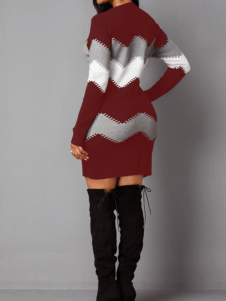 SLIM KNITTED BODYCON MINI DRESS