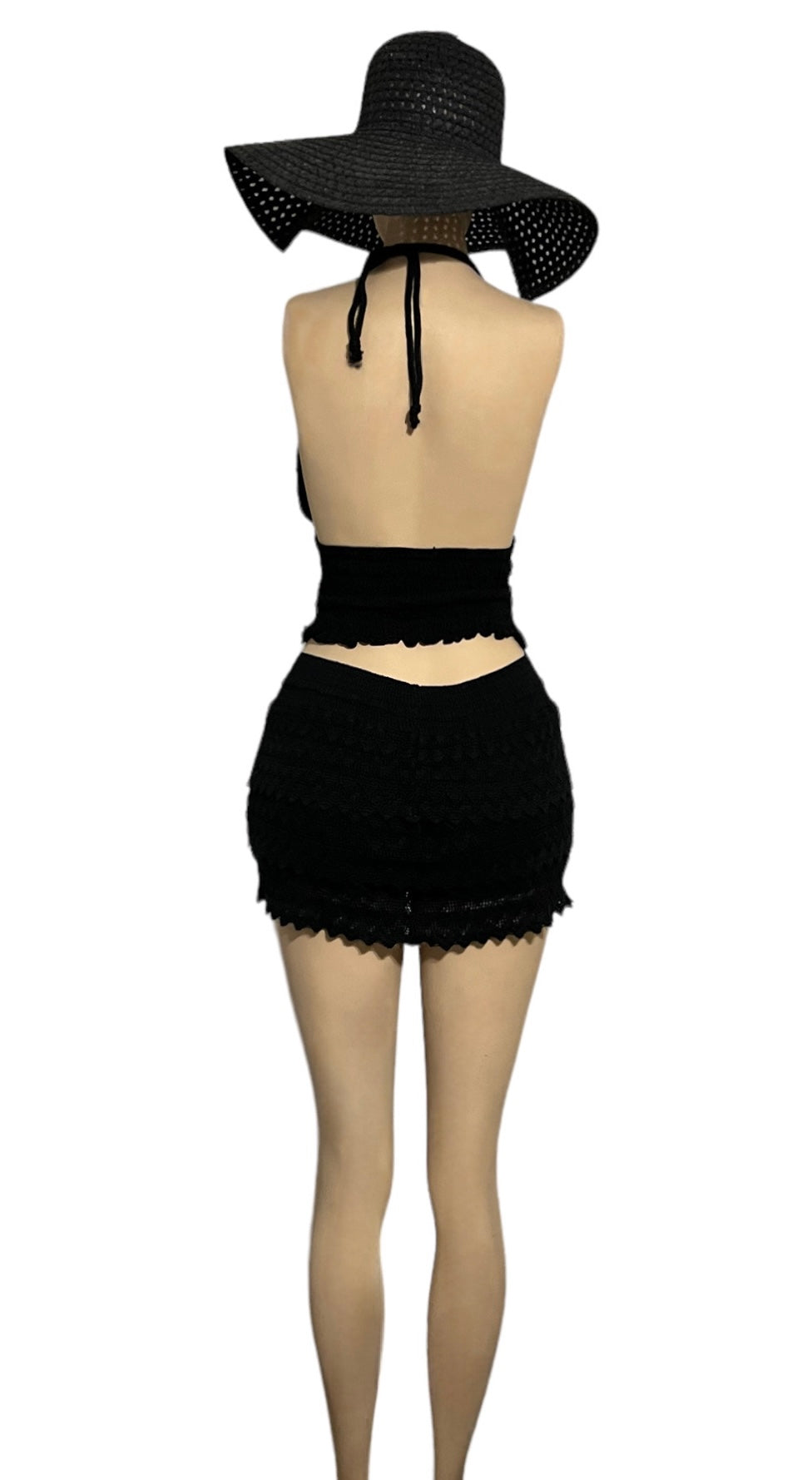 HALTER CROCHET TOP AND SKORT 2PC SET