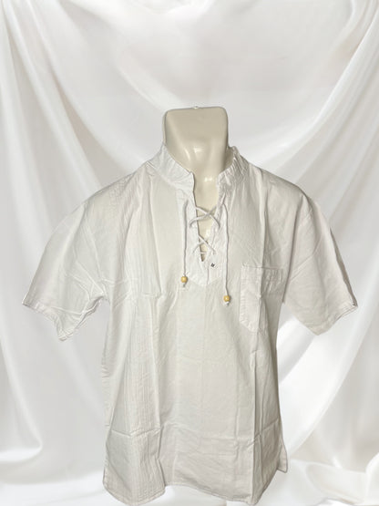 MEN'S BOAT NECK DRAW STRING SHIRT