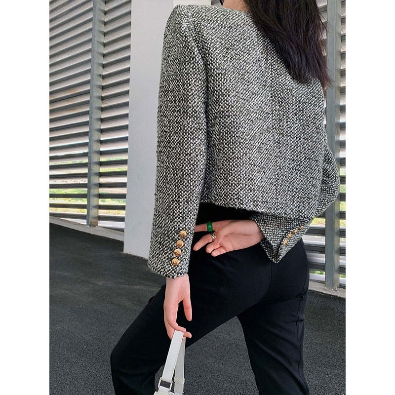 LUXURY CHIC TWEED WOOLEN COAT 🧥