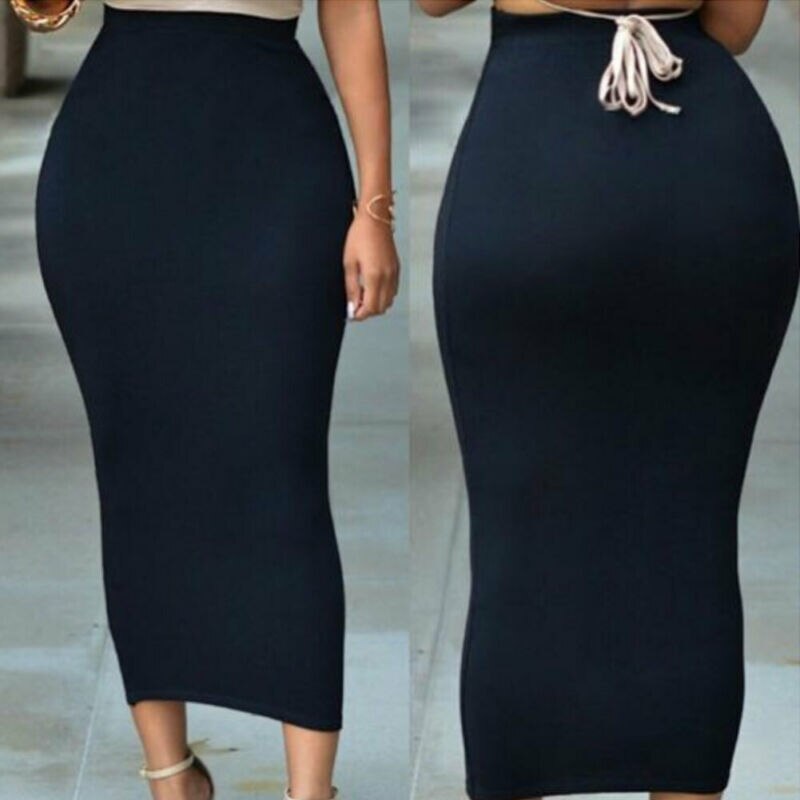 SLIM HIGH WAIST STRETCH PENCIL SKIRT