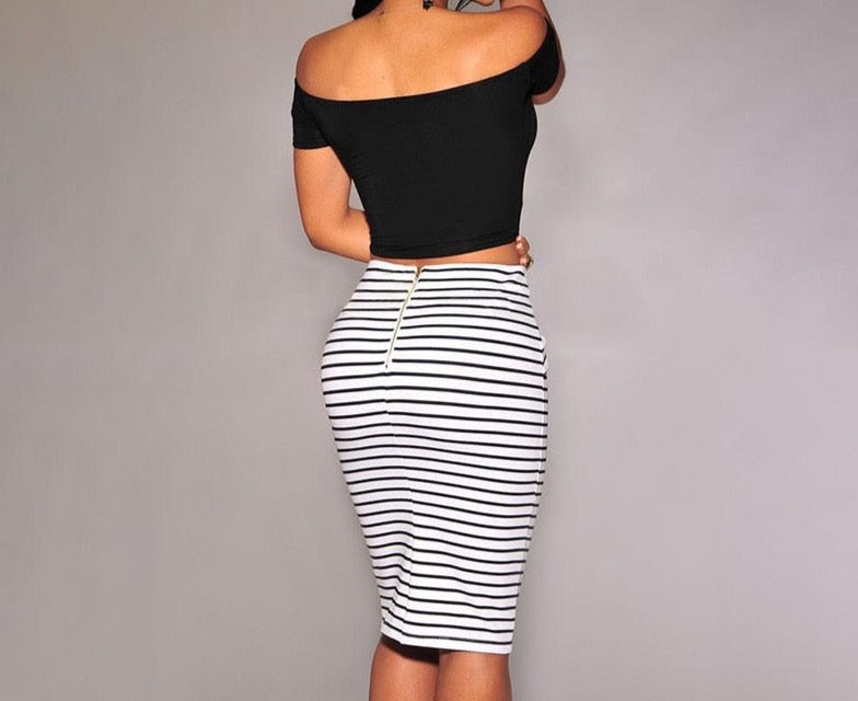 HIGH WAIST BODYCON PENCIL SKIRT