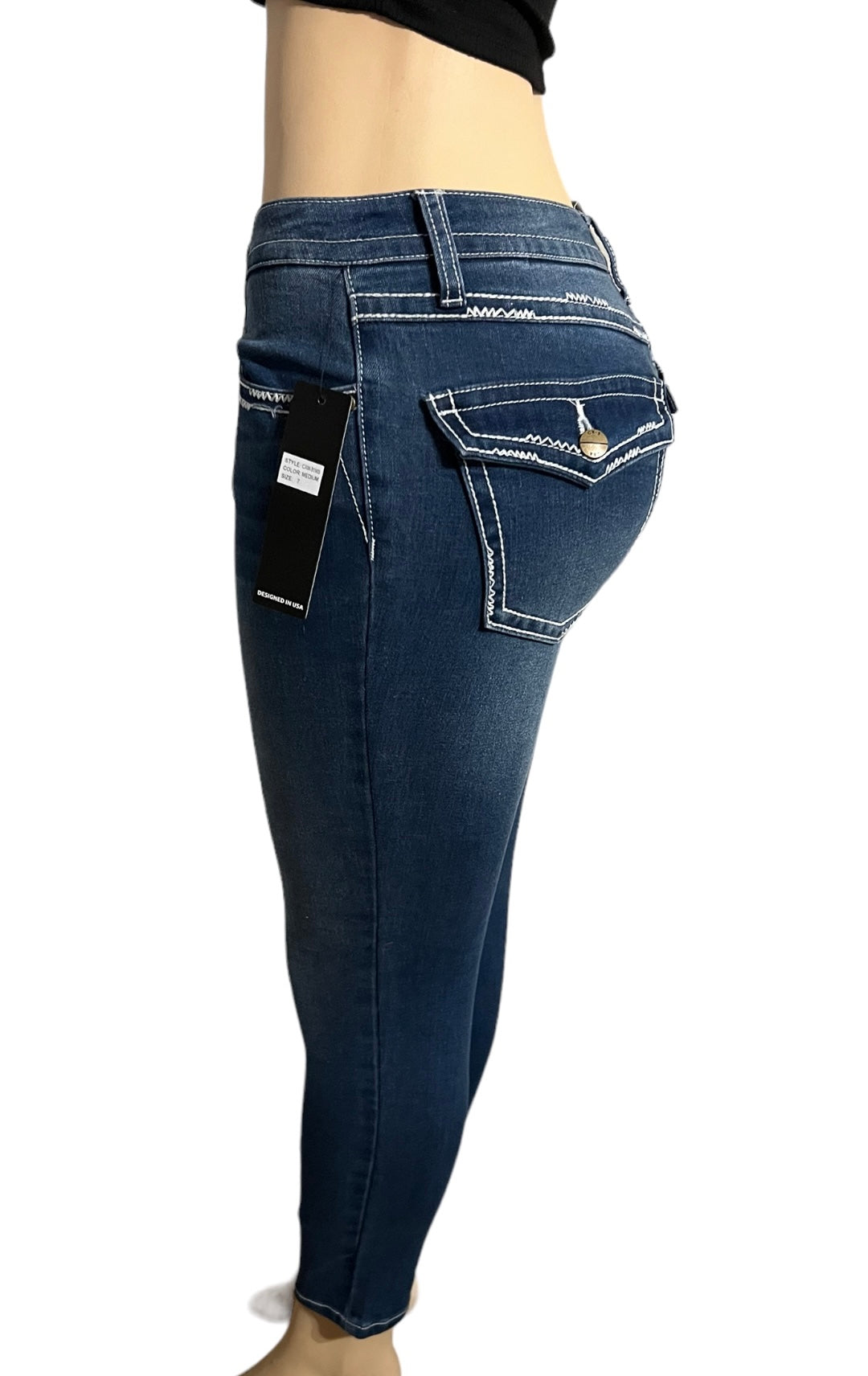 MID RISE SKINNY JEANS