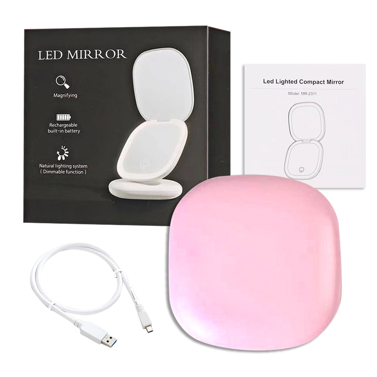 MINI COMPACT LED MAKEUP MIRROR
