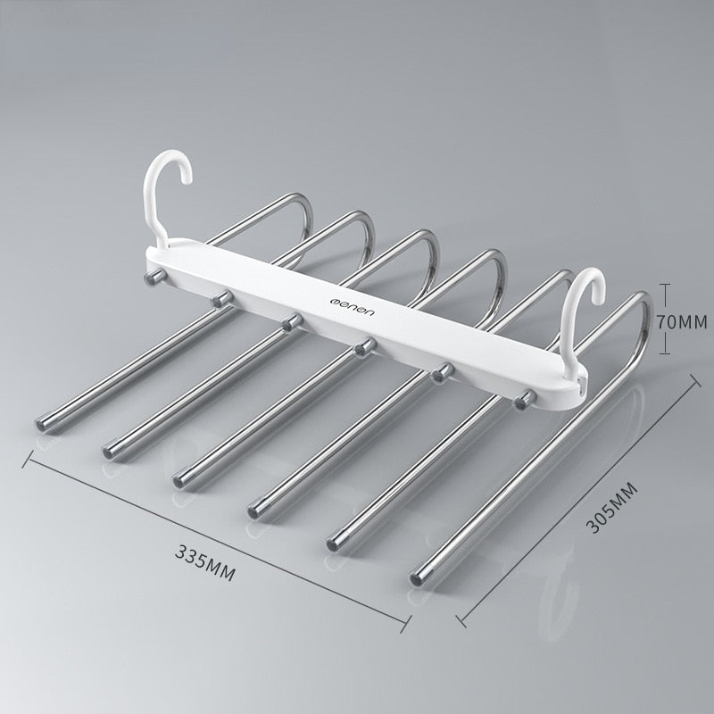 MULTI-FUNCTIONAL 6 IN 1 PANTS HANGER ORGANIZER