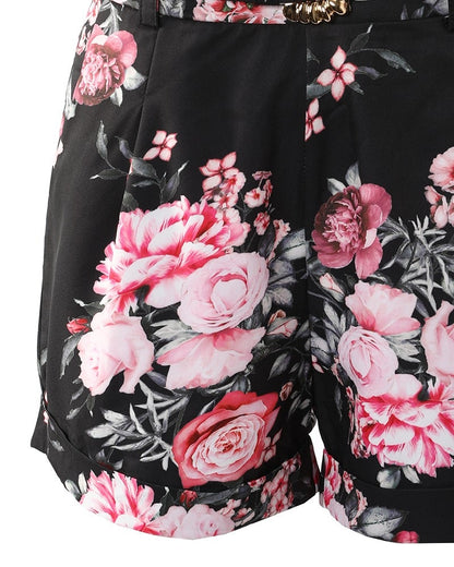 SLEEVELESS CAMI TANK HIGH WAIST PRINT SHORTS 2PCS SET