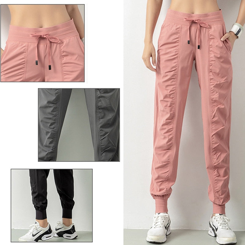 DRAWSTRING RUNNING SPORT JOGGERS