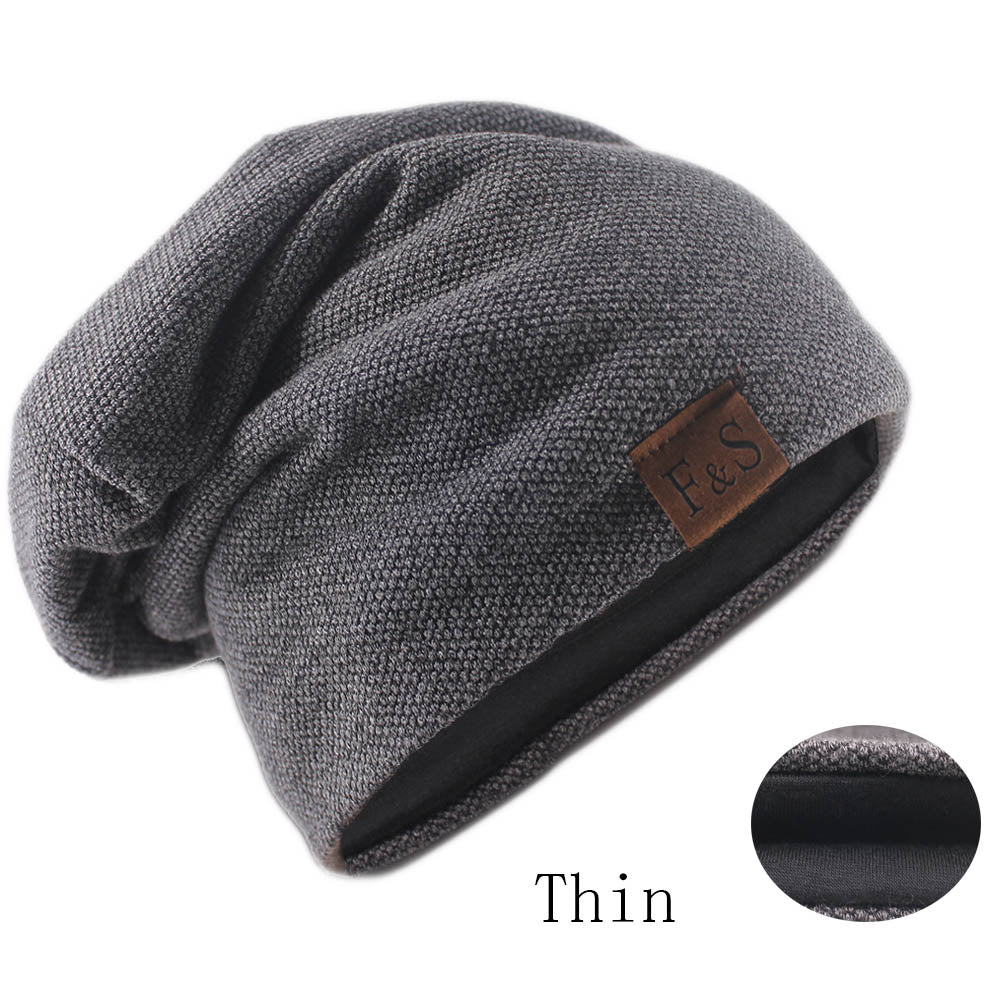 KNITTED SOLID COLOR FASHION BONNET HAT FOR MEN AND WOMEN