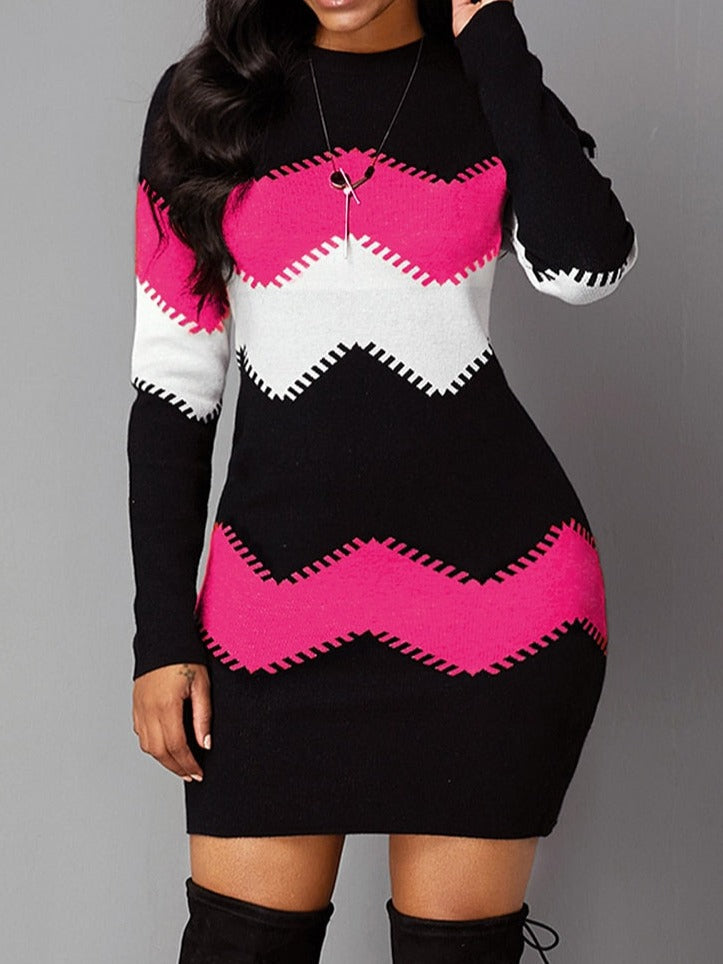 SLIM KNITTED BODYCON MINI DRESS