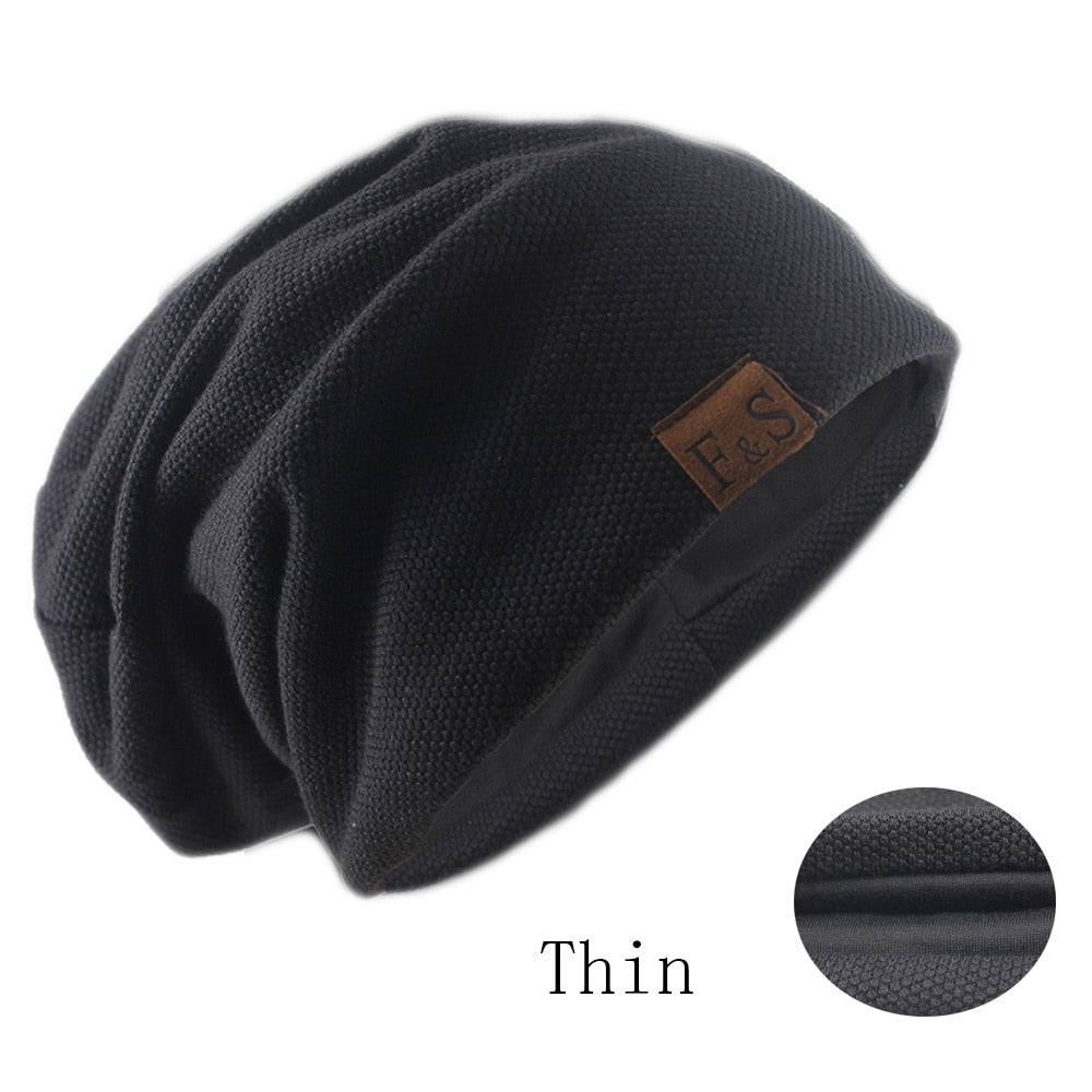 KNITTED SOLID COLOR FASHION BONNET HAT FOR MEN AND WOMEN