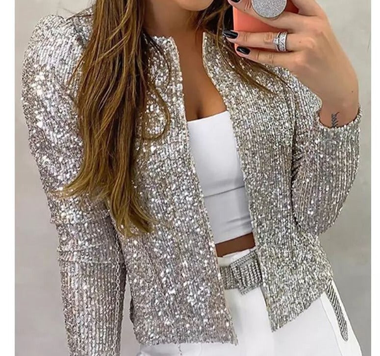 SEQUIN OUTWEAR WOMEN'S FASHION COAT