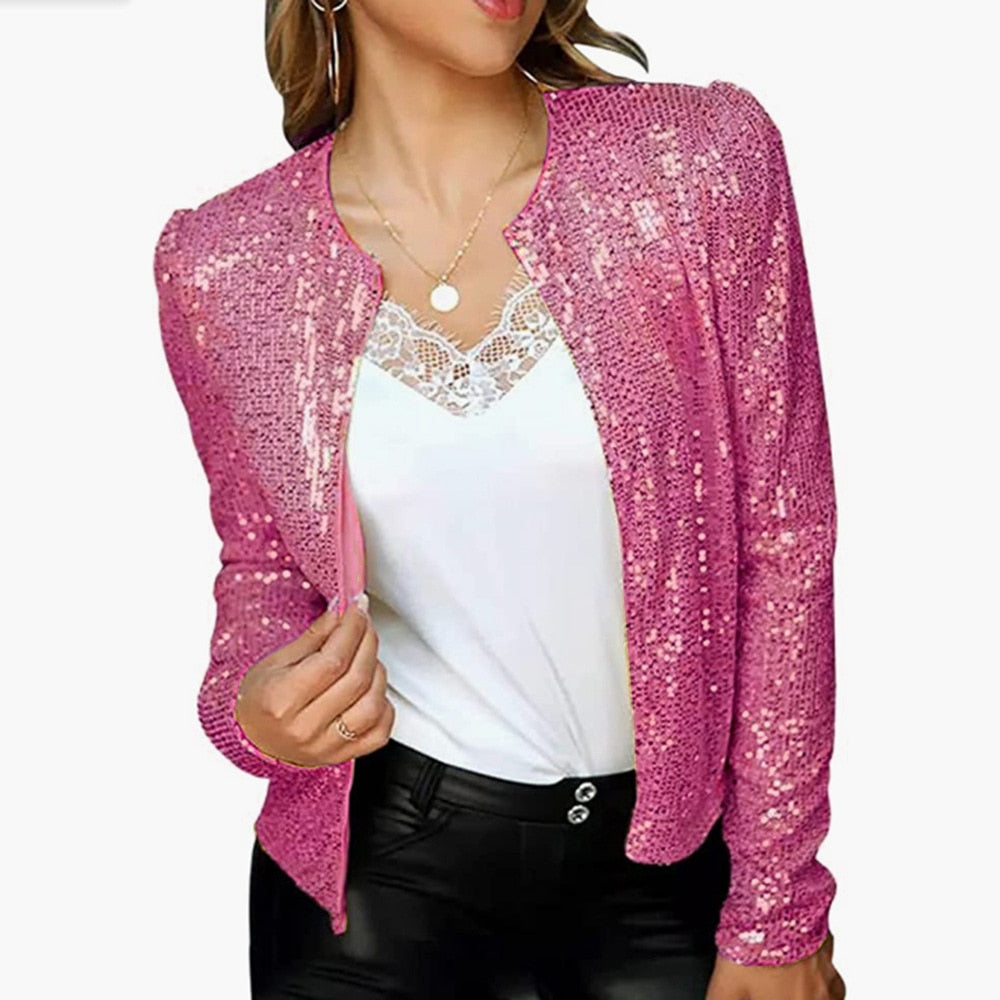 SEQUIN OUTWEAR WOMEN'S FASHION COAT