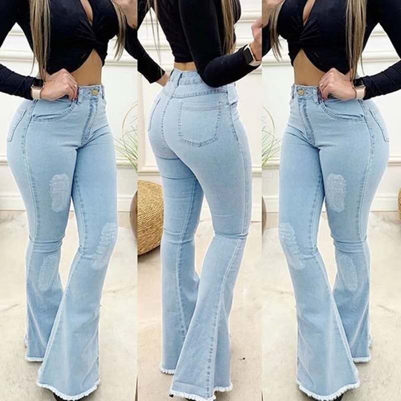 HIGH WAIST BOOT CUT FASHION JEANS