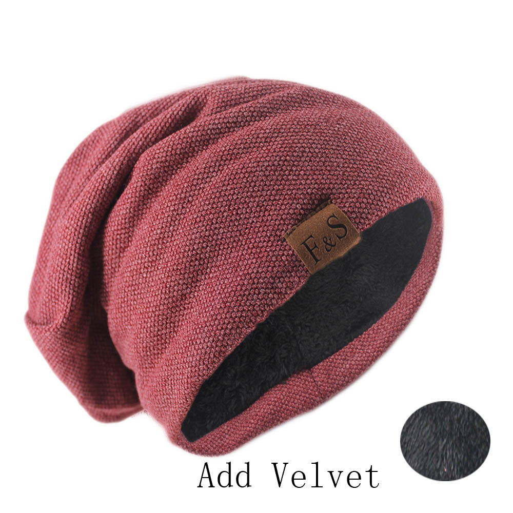 KNITTED SOLID COLOR FASHION BONNET HAT FOR MEN AND WOMEN