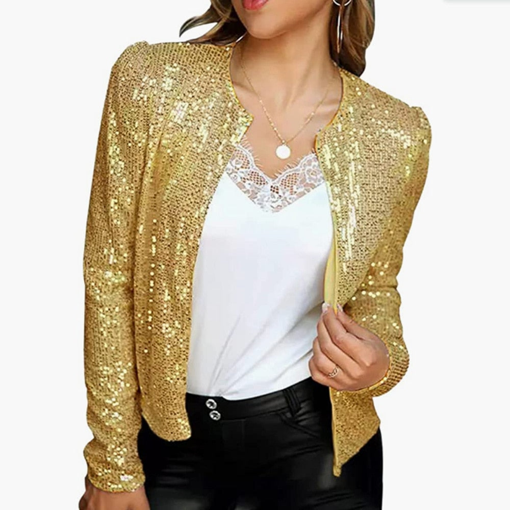 SEQUIN OUTWEAR WOMEN'S FASHION COAT