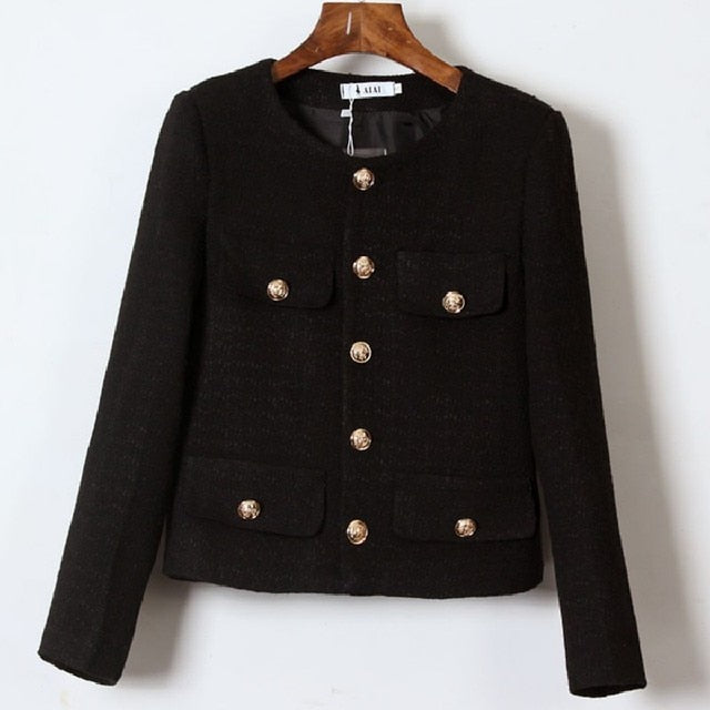 LUXURY CHIC TWEED WOOLEN COAT 🧥