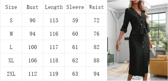Long Sleeved Button Lace Up Dress