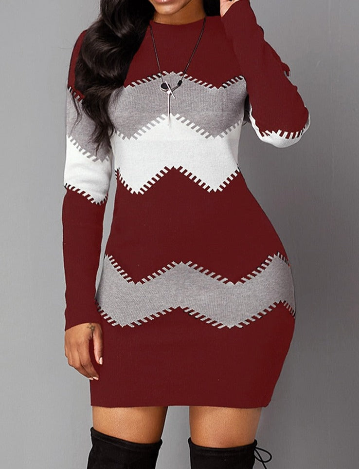 SLIM KNITTED BODYCON MINI DRESS