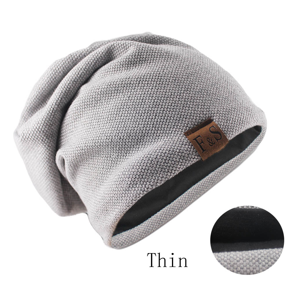 KNITTED SOLID COLOR FASHION BONNET HAT FOR MEN AND WOMEN