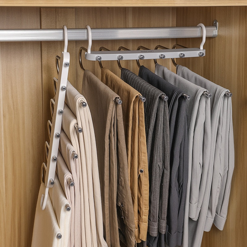 MULTI-FUNCTIONAL 6 IN 1 PANTS HANGER ORGANIZER