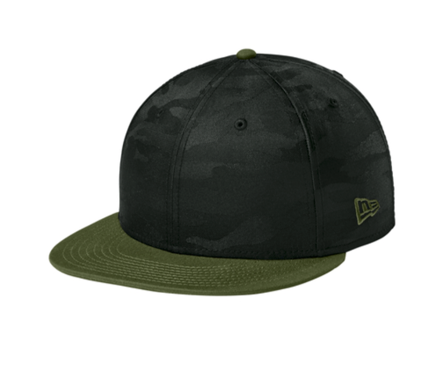 New Era® Camo Flat Bill Snapback Cap-NE407