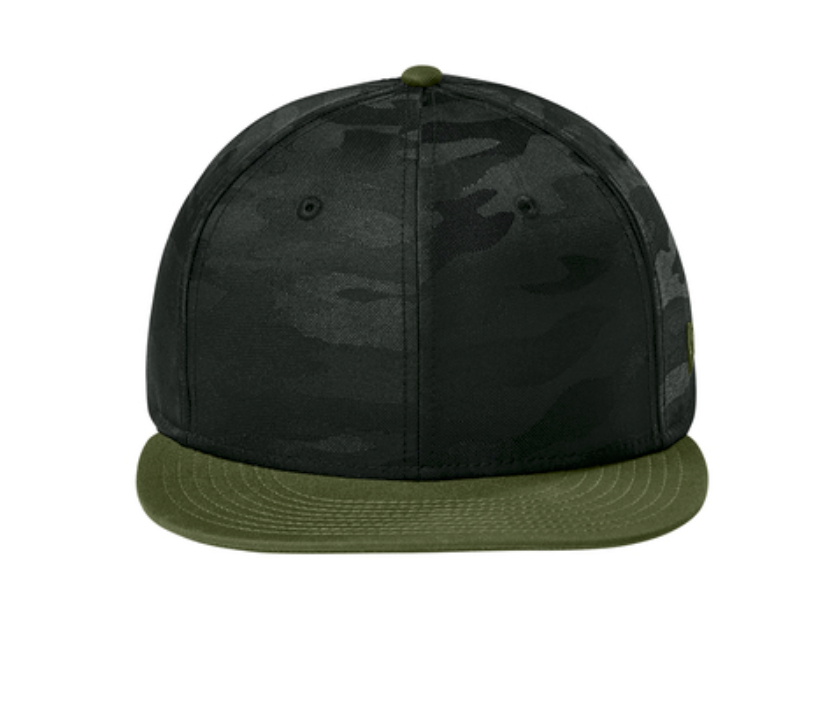 New Era® Camo Flat Bill Snapback Cap-NE407