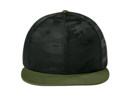 New Era® Camo Flat Bill Snapback Cap-NE407