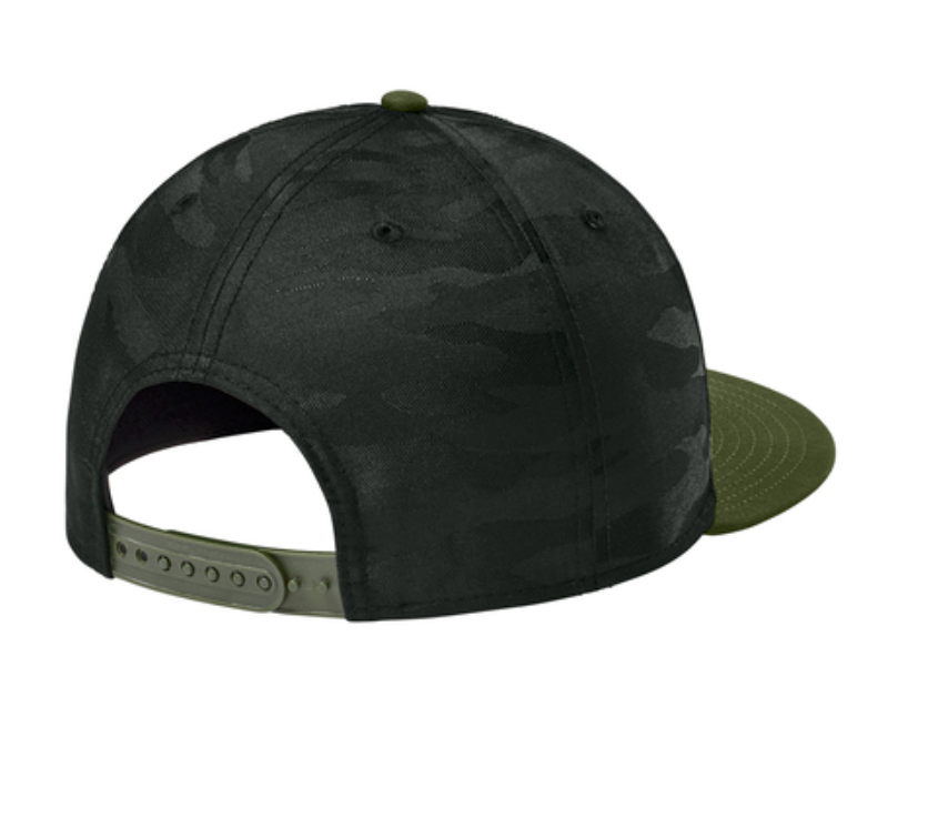 New Era® Camo Flat Bill Snapback Cap-NE407