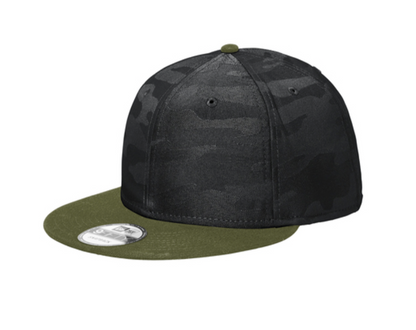 New Era® Camo Flat Bill Snapback Cap-NE407