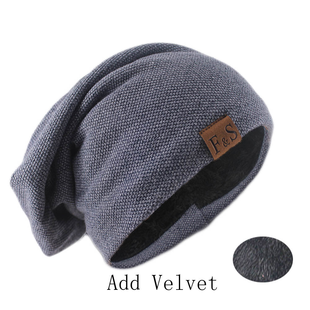 KNITTED SOLID COLOR FASHION BONNET HAT FOR MEN AND WOMEN