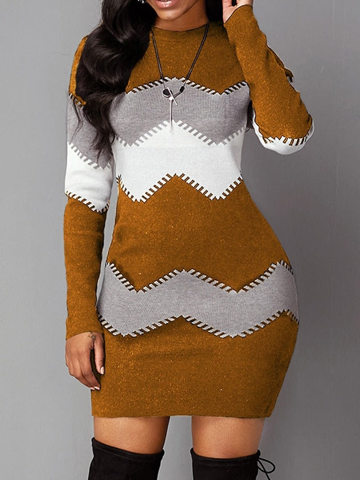 SLIM KNITTED BODYCON MINI DRESS