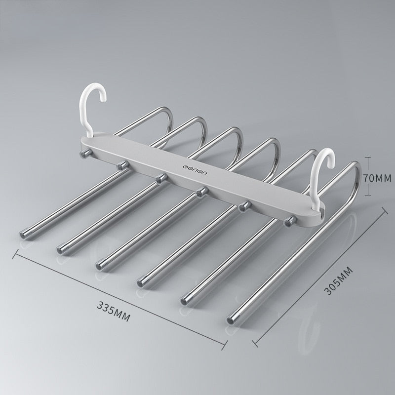 MULTI-FUNCTIONAL 6 IN 1 PANTS HANGER ORGANIZER