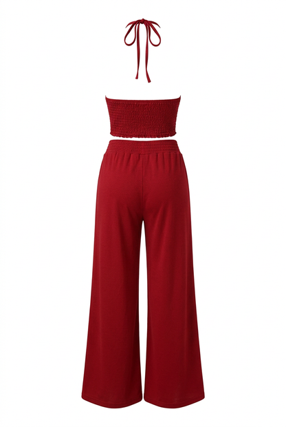 Red set, back view