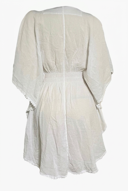 White cover-up, back