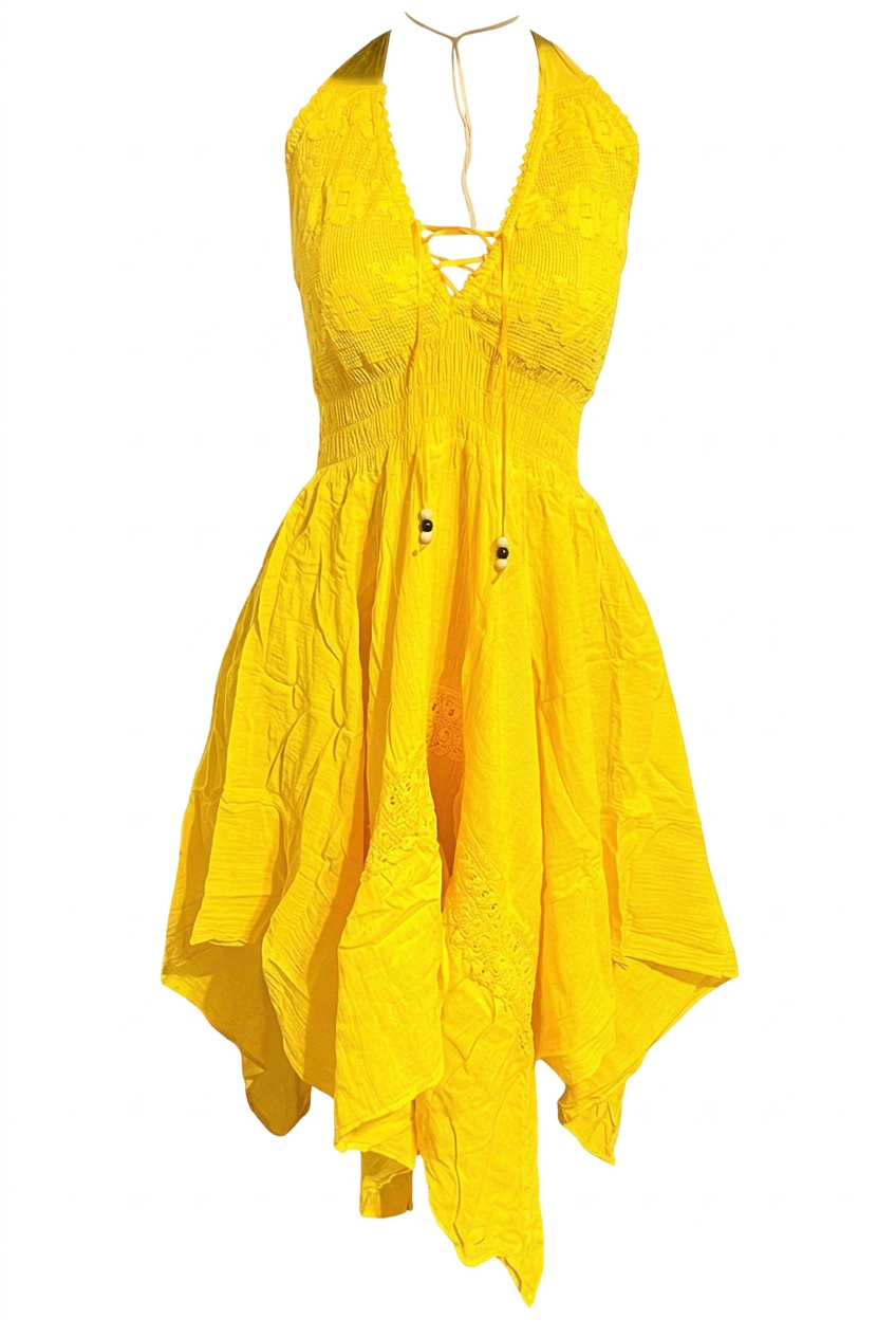 Yellow dress, front view