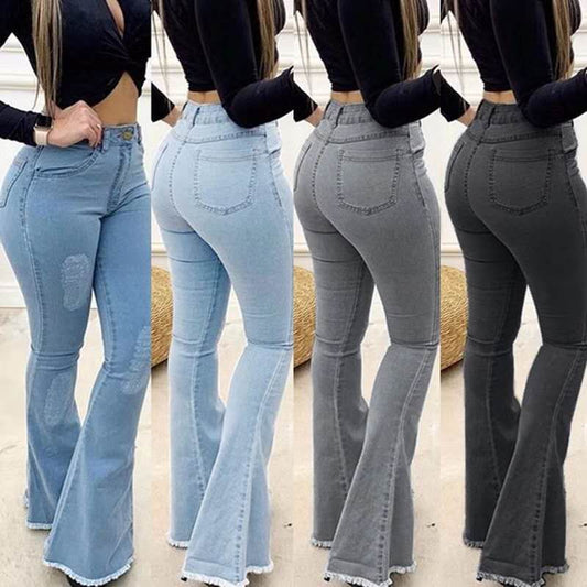 HIGH WAIST BOOT CUT FASHION JEANS